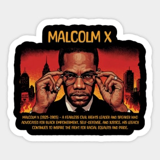 Malcolm X Sticker